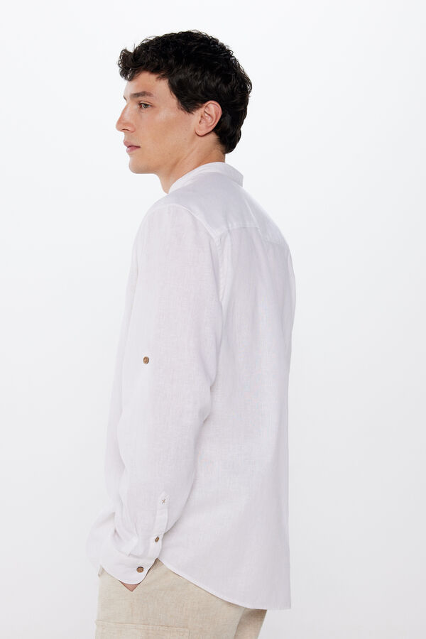 Springfield Camisa mao lino blanco