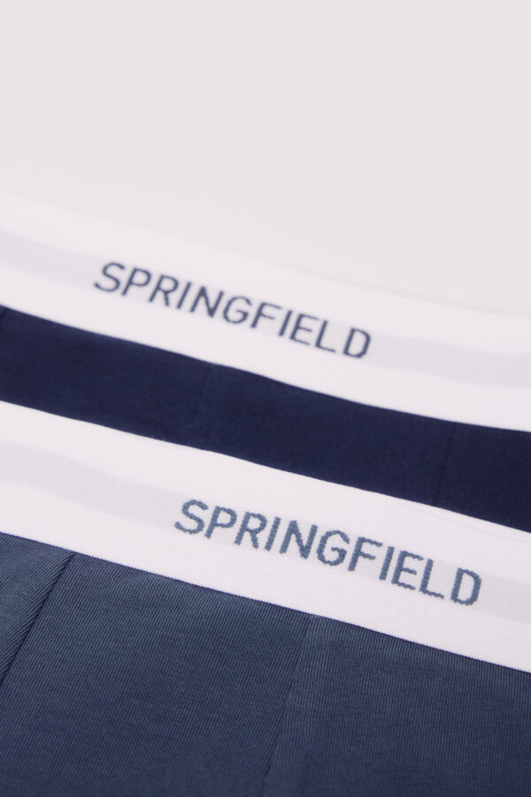 Springfield Pack 2 bóxeres cintura contraste azul