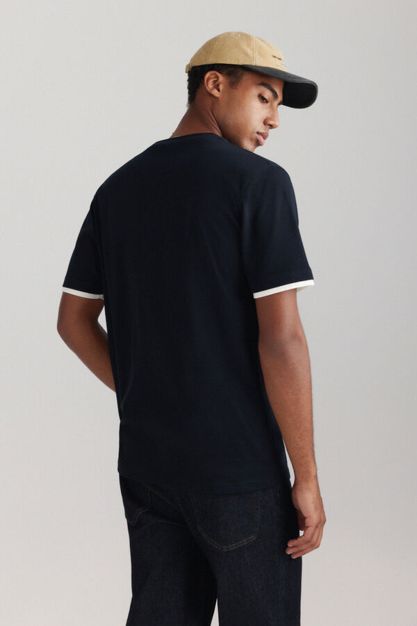 Springfield Playera doble interlock marino