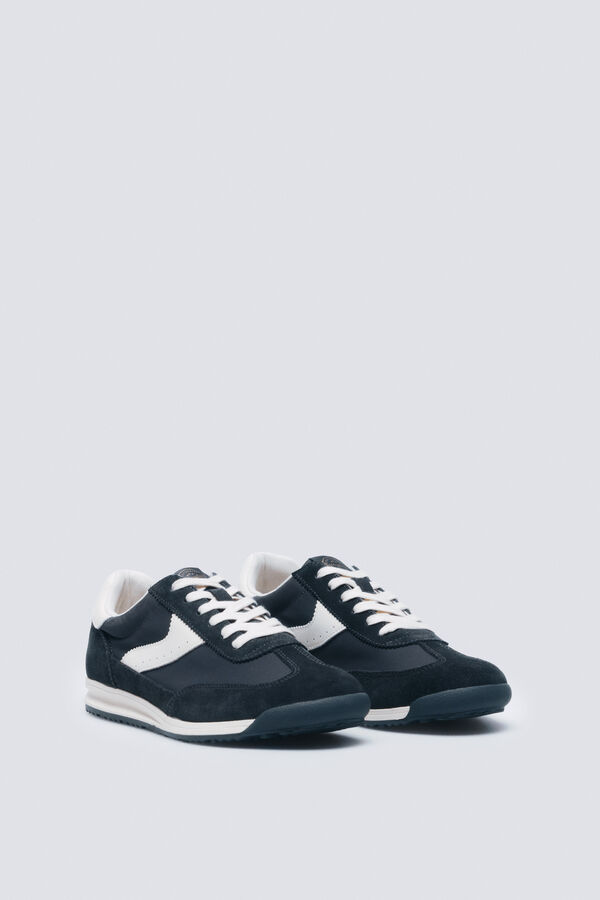 Springfield Sneaker de piel estilo retro azulado