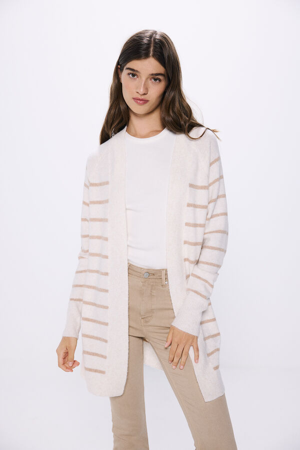 Springfield Cárdigan largo abierto café