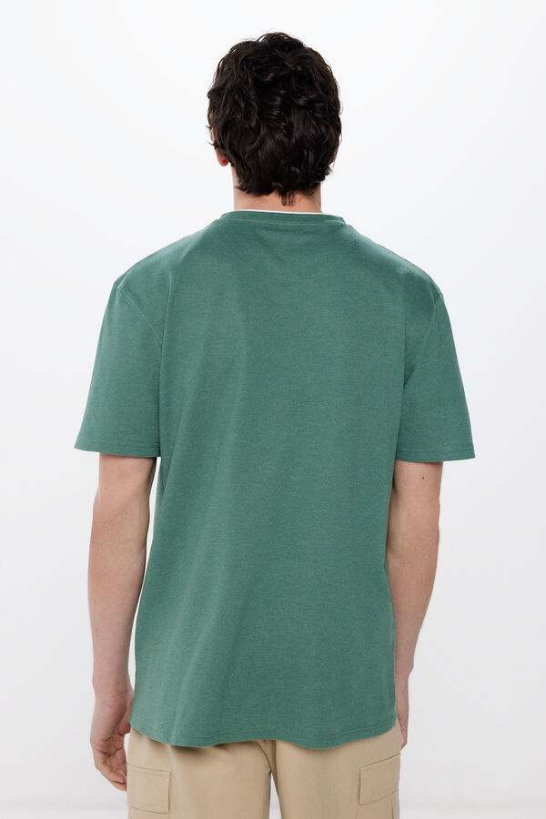 Springfield Playera doble piqué verde