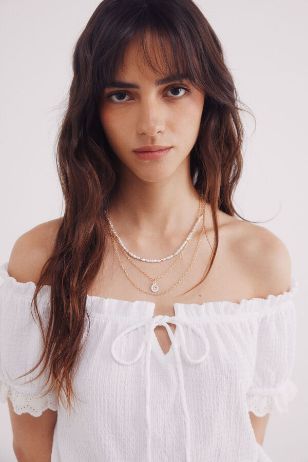 Springfield Top mesonera puntilla natural
