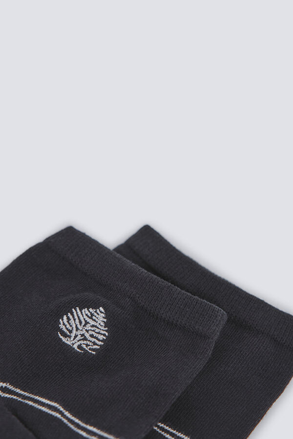 Springfield Calcet&iacute;n tobillero logo Springfield negro