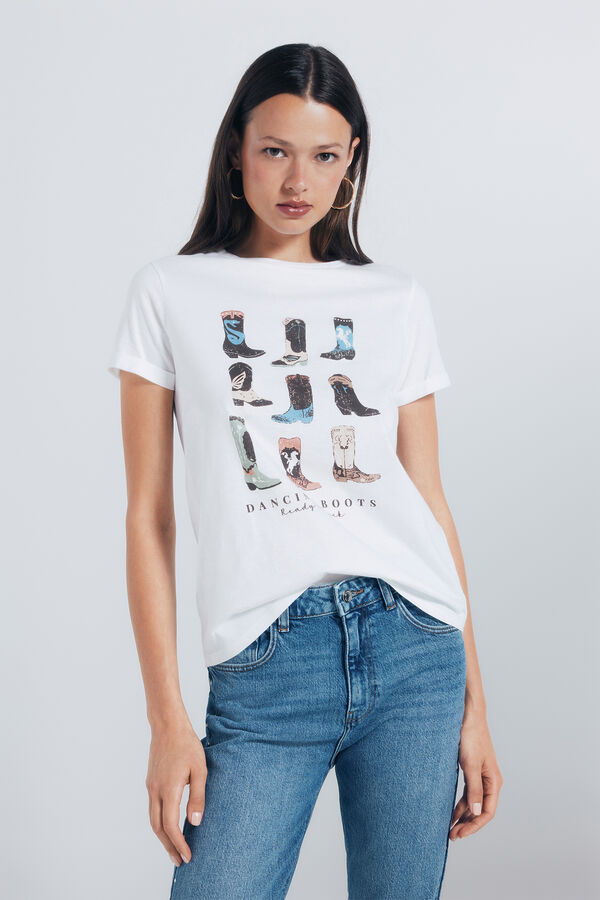 Springfield Playera "Dancing boots" café