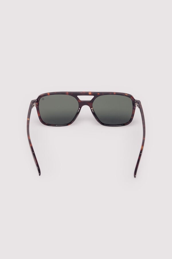 Springfield Gafas de sol estilo aviador rectangulares caf&eacute;