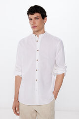 Springfield Camisa mao lino blanco