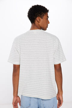 Springfield Playera rústica rayas marfil