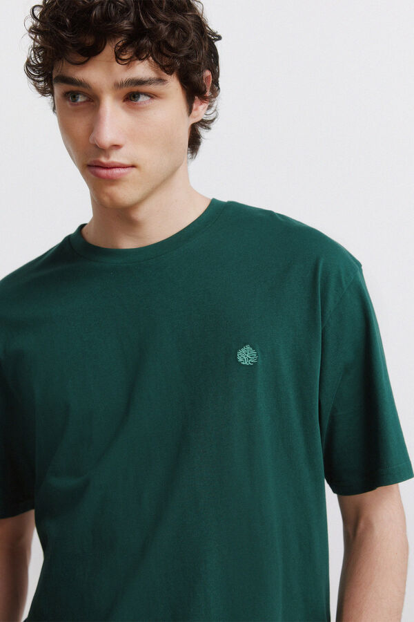 Springfield Camiseta b&aacute;sica logo Springfield verde
