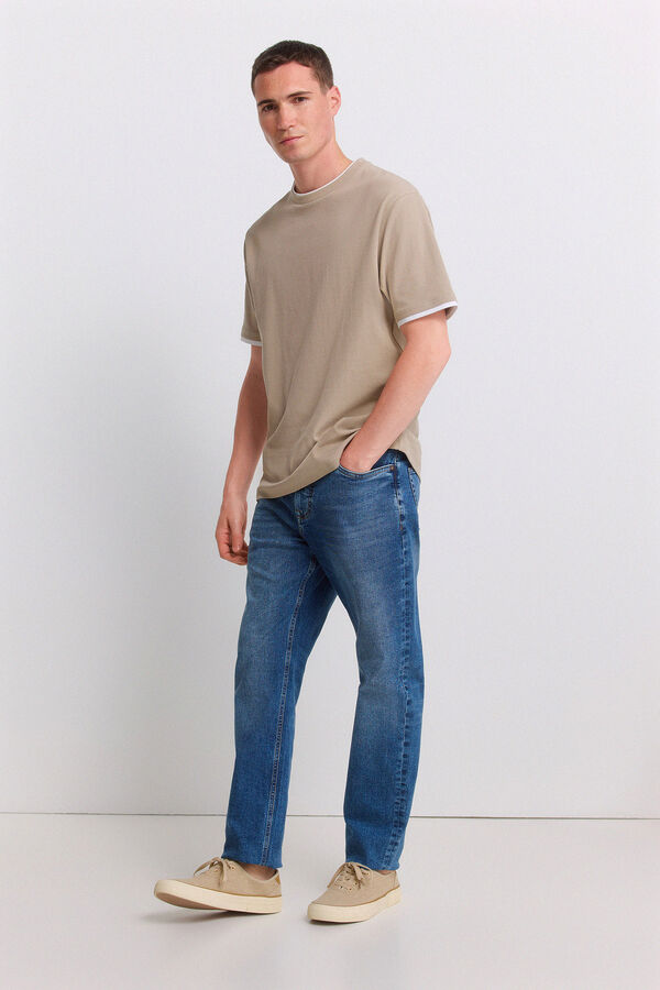 Springfield Playera de tela waffle doble caf&eacute;