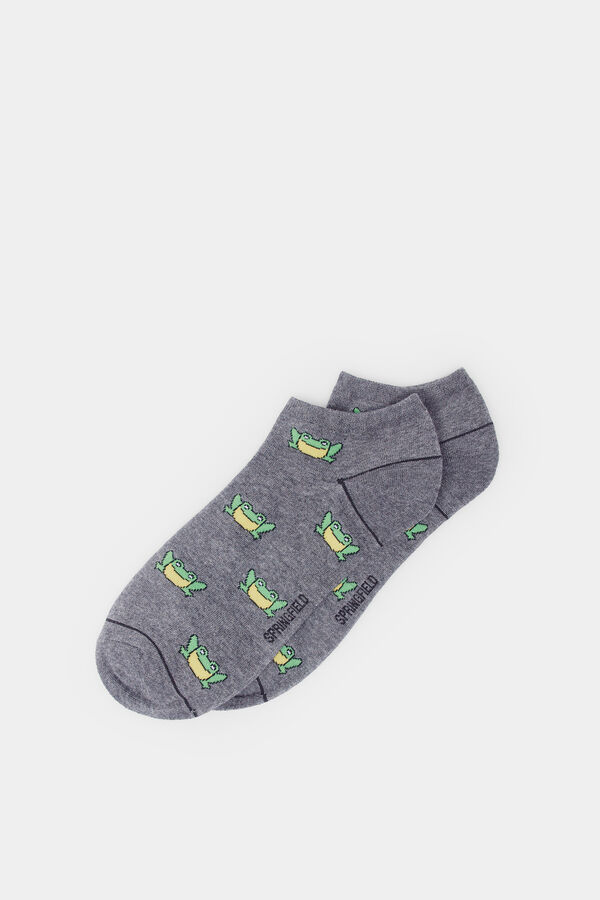 Springfield Calcetín tobillero rana gris