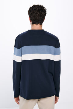 Springfield Playera manga larga cortes azul