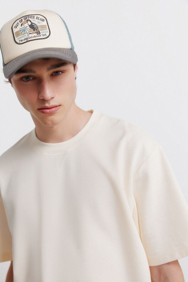 Springfield Playera de tela waffle blanco