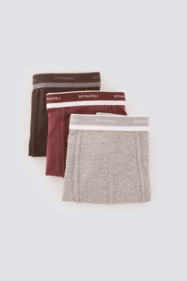 Springfield Pack 3 boxers b&aacute;sicos gris