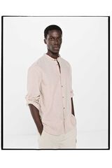 Springfield Camisa mao lino beige