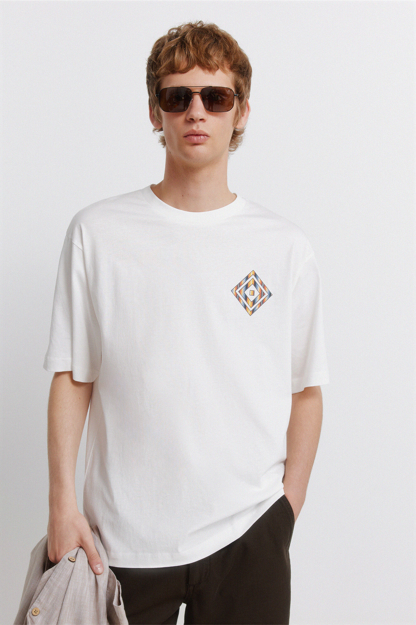 Springfield Playera de rombos a rayas