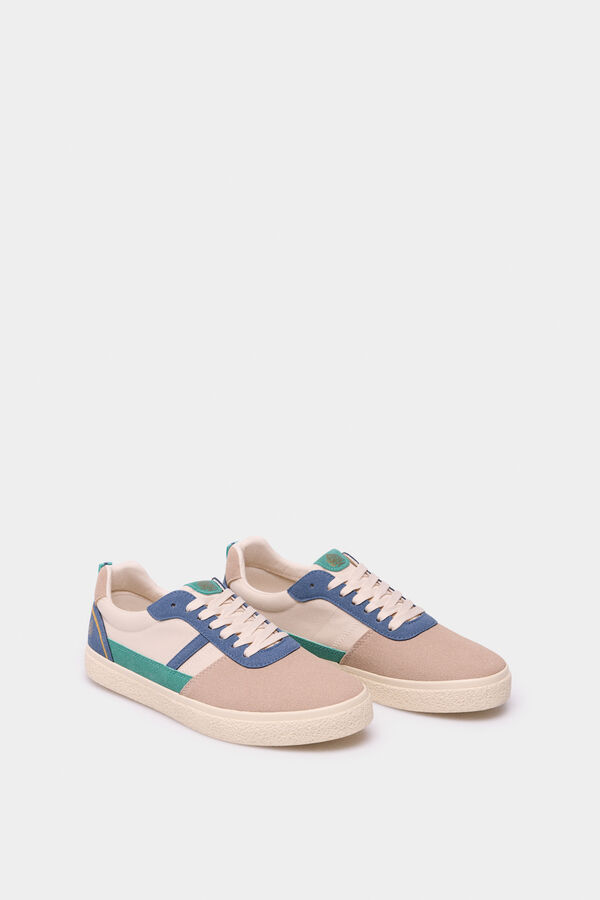 Springfield Zapatilla piel color gris