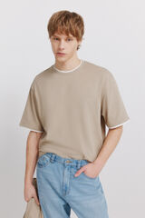 Springfield Playera cuello doble caf&eacute;