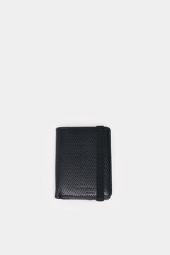 Springfield Cartera slim efecto piel con micro perforado negro