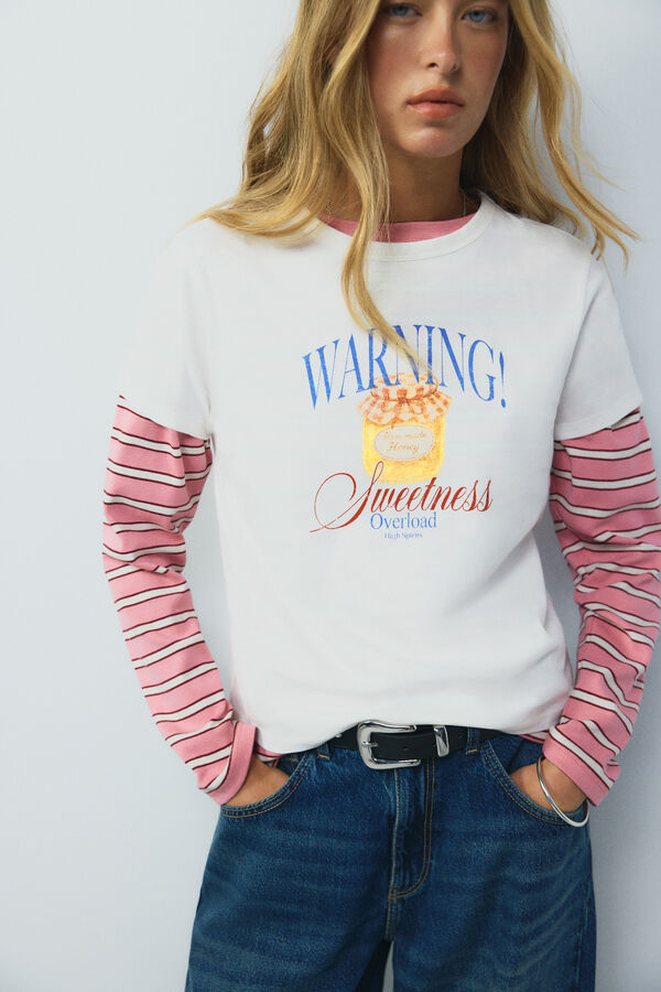 High Spirits Camiseta Warning marfil