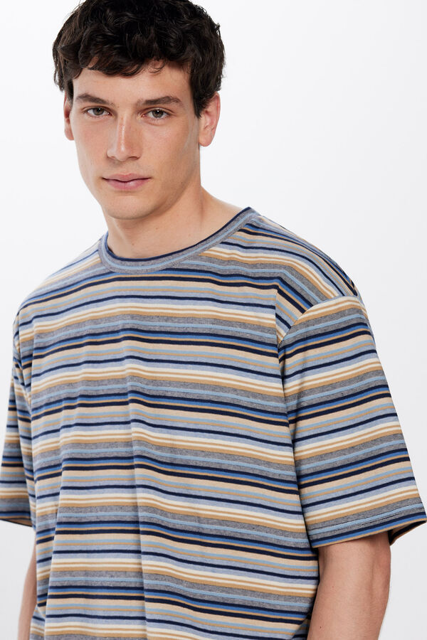 Springfield Playera rayas azul indigo
