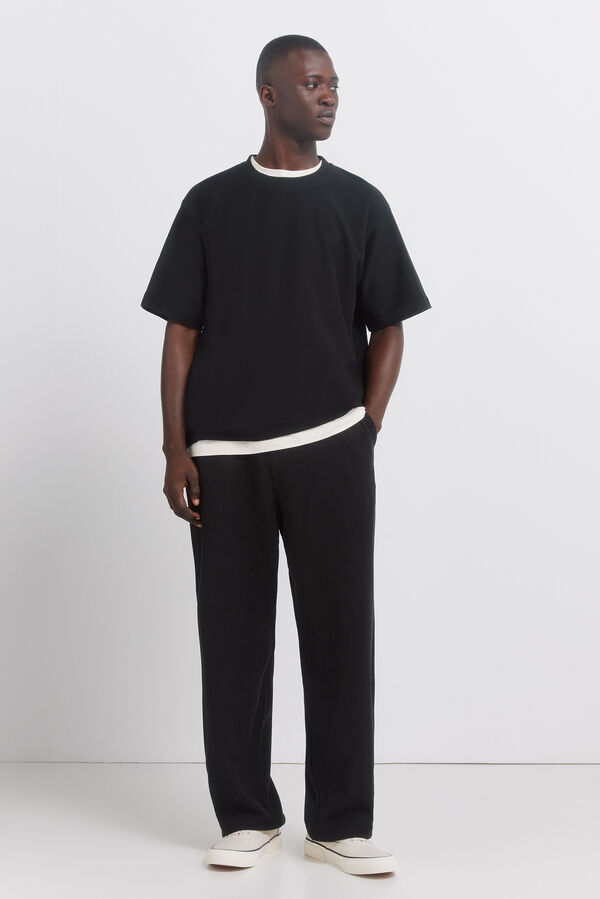 Springfield Playera textura negro