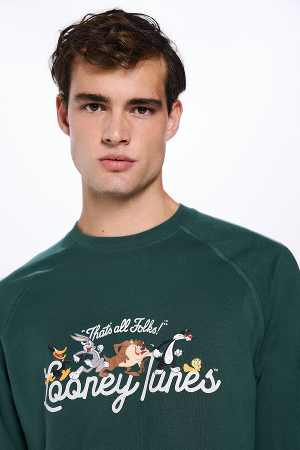 Springfield Pijama largo Looney Tunes verde