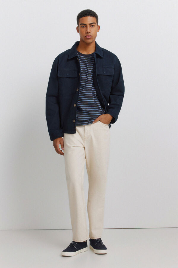 Springfield Playera de pique a rayas" azul