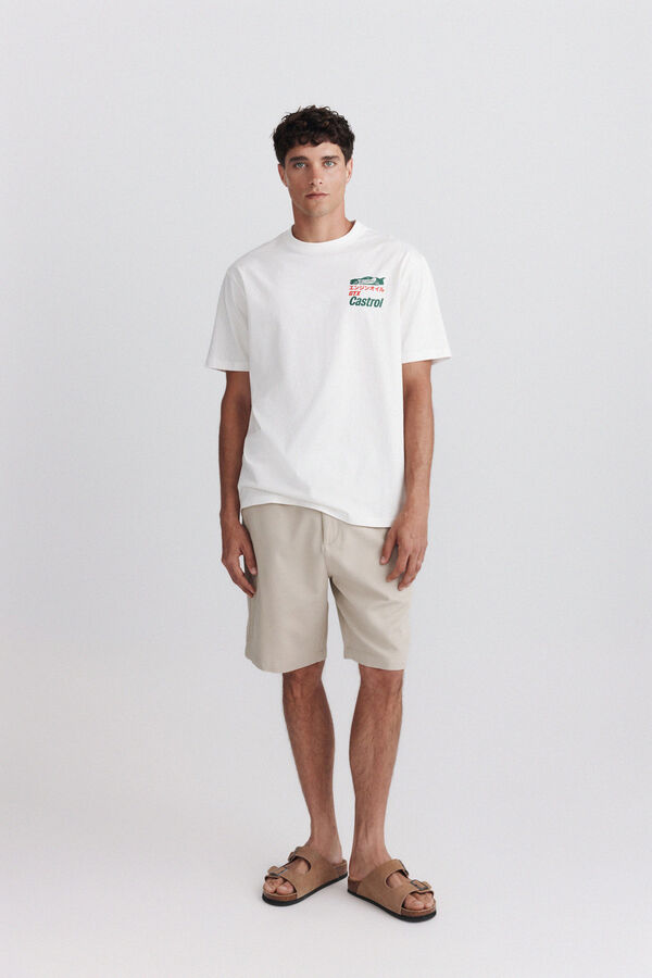 Springfield Playera Castrol Gtx marfil