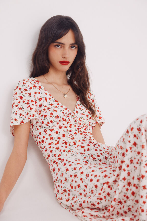 Springfield Vestido midi estampado florecitas estampado