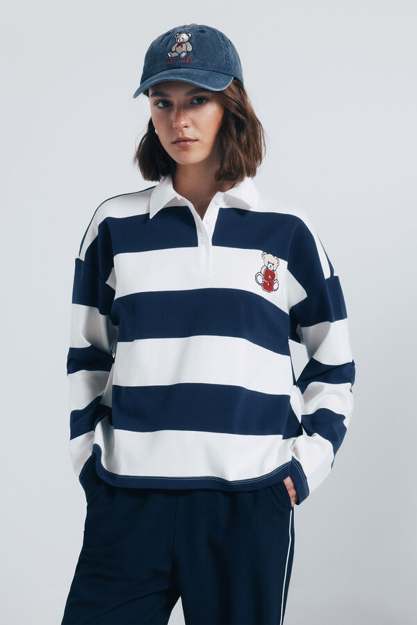 Springfield Polo rayas detalle bordado marino