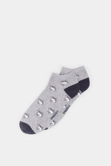 Springfield Calcetín tobillero tiburón gris