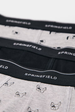 Springfield Pack 3 bóxers perros gris