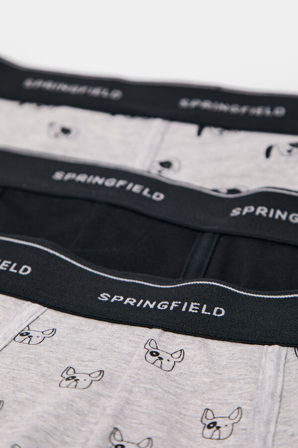 Springfield Pack 3 bóxeres perros gris
