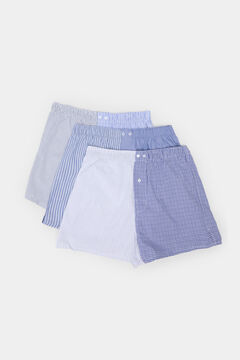 Springfield Pack 3 calzoncillos popelín rayas azul