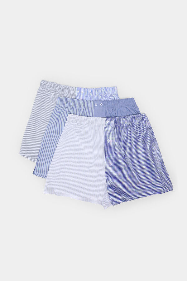 Springfield Pack 3 calzoncillos popelín rayas azul