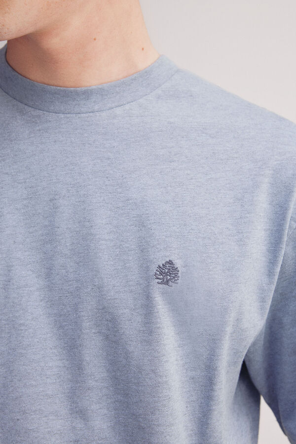 Springfield Playera melange básica azul