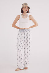 Springfield Pantalón fluido estampado estampado