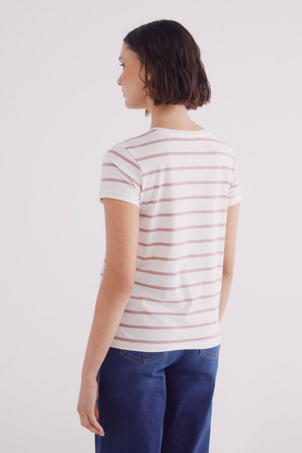 Springfield Playera rayas texto estampado
