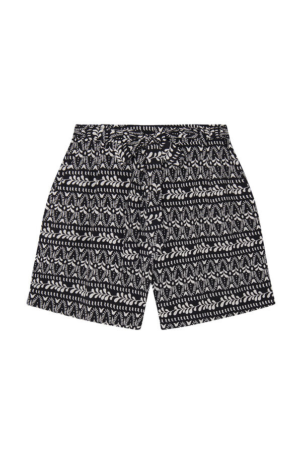Springfield Shorts fluidos étnicos negro