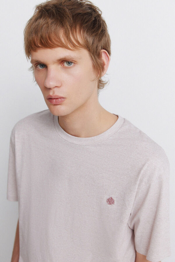 Springfield Camiseta microraya p&uacute;rpura