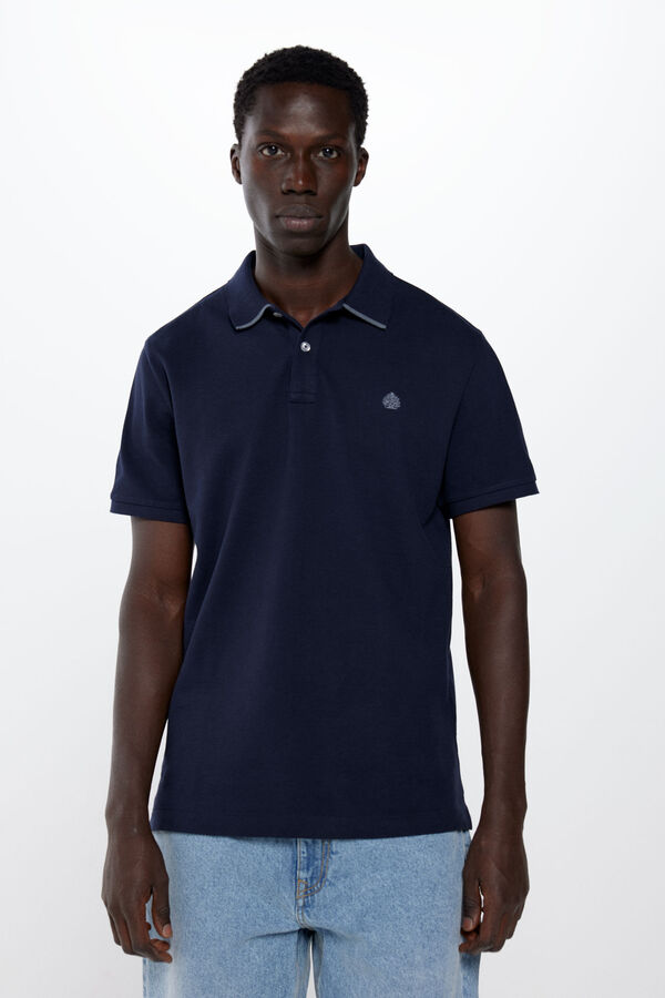 Springfield Polo slim contrastes navy