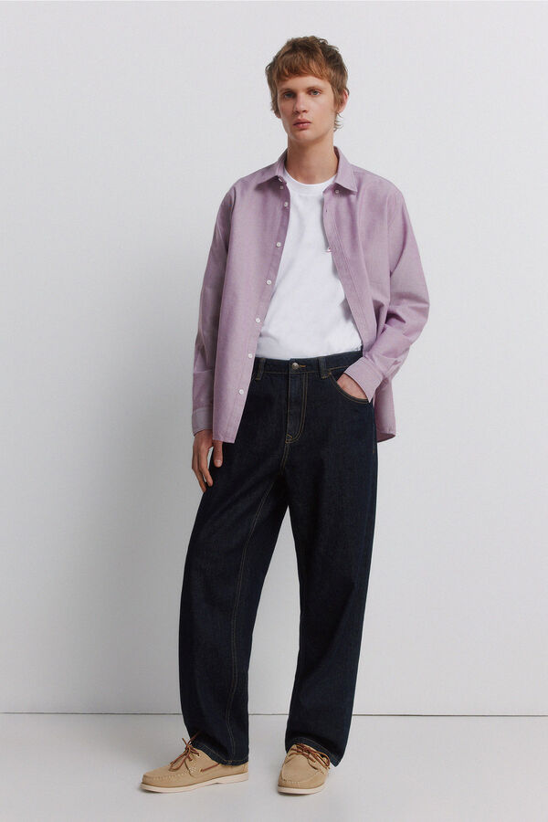 Springfield Camisa oxford sin arrugas rojo