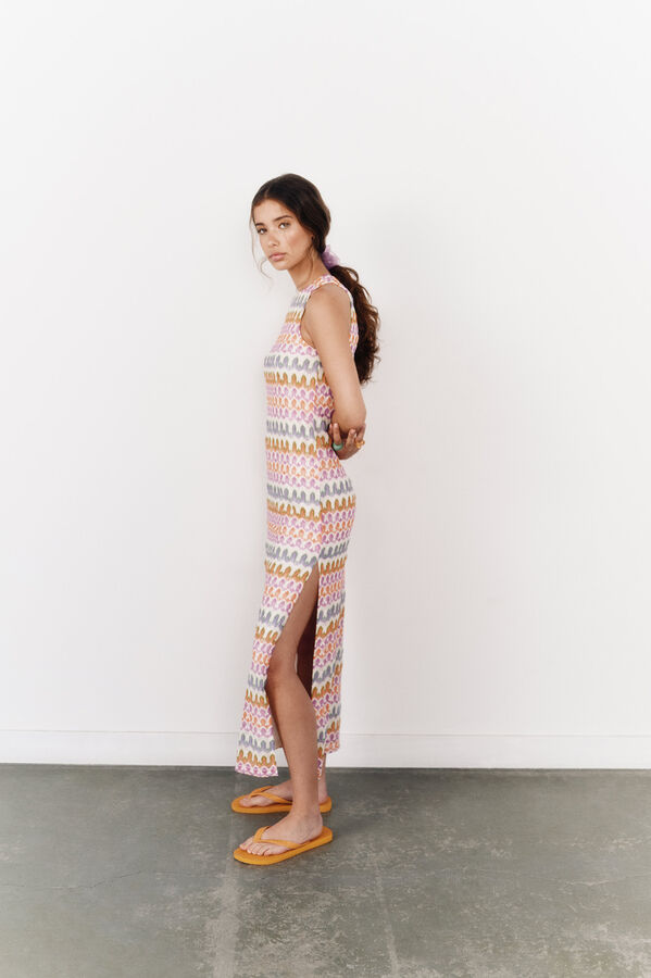 High Spirits Vestido crumble  estampado