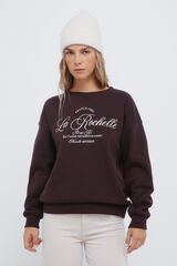 Springfield Sudadera con gr&aacute;fico bordado de la ciudad caf&eacute;