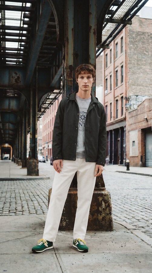 Springfield Pantal&oacute;n recto relaxed fit marfil