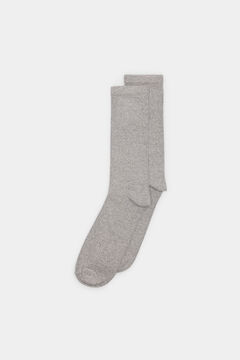 Springfield Calcetín canalé básico gris