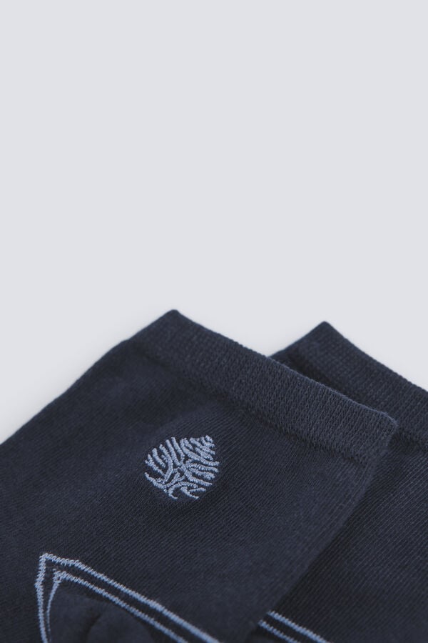 Springfield Calcet&iacute;n tobillero logo Springfield azul