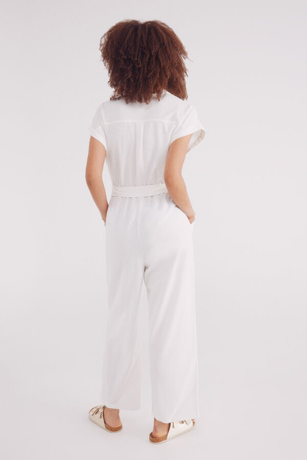 Springfield Jumpsuit largo algodón lino natural