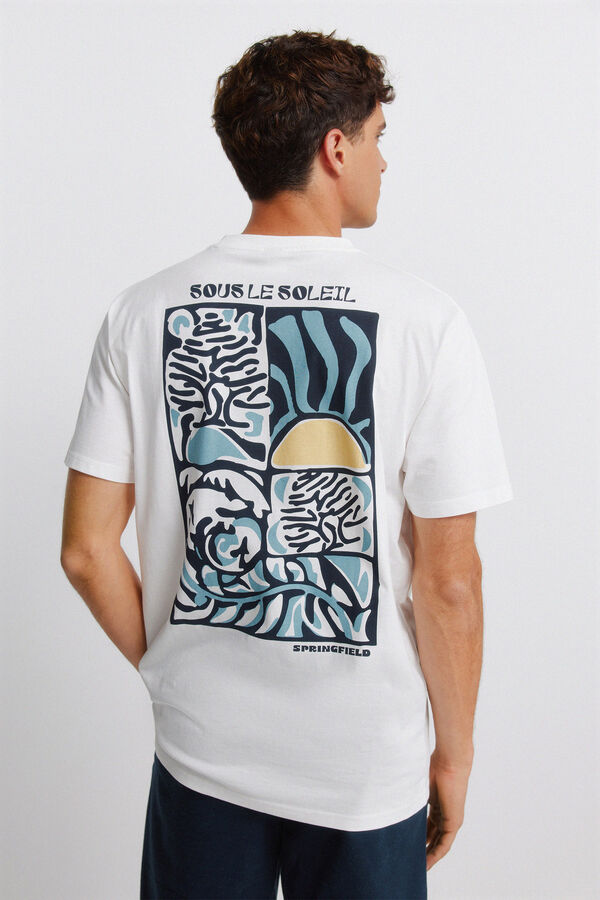 Springfield Playera logo Springfield collage blanco